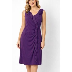 Jessica Howard purple ruffle front dress size 8